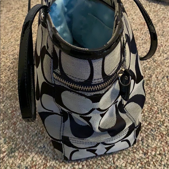 Coach Signature Canvas Tote in Black - Picture 10 of 11